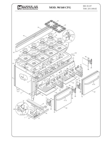 Pièces détachées MODULAR 90-160-CFG Annee 2007 