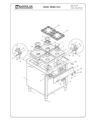 Pièces détachées MODULAR 90-80-CEG Annee 2007 