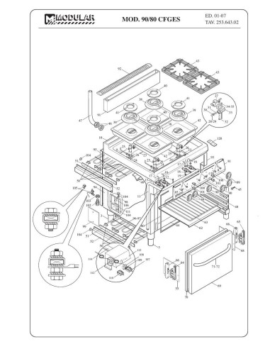 Pièces détachées MODULAR 90-80-CFGES Annee 2007 