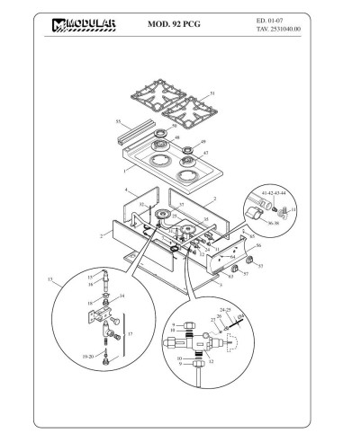 Pièces détachées MODULAR 92-PCG Annee 2007 