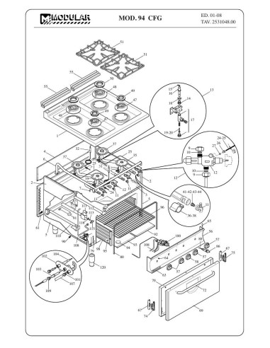 Pièces détachées MODULAR 94-CFG Annee 2008 