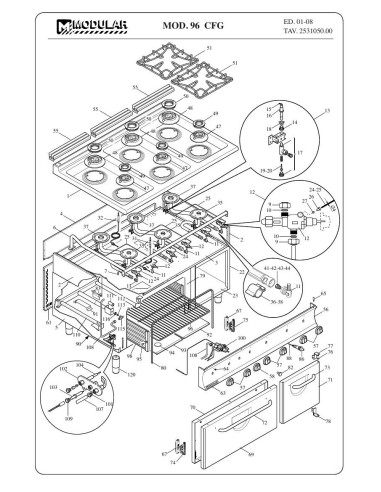 Pièces détachées MODULAR 96-CFG Annee 2008 