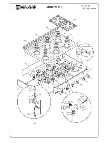 Pièces détachées MODULAR 96-PCG Annee 2008 