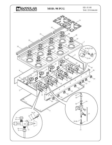 Pièces détachées MODULAR 98-PCG Annee 2008 