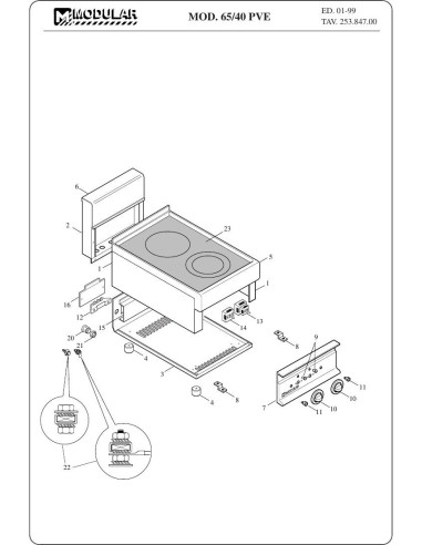 Pièces détachées MODULAR 65-40PVE Annee 1999 