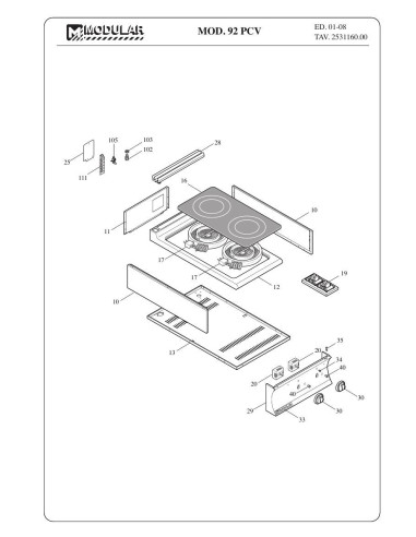 Pièces détachées MODULAR 92-PCV Annee 2008 