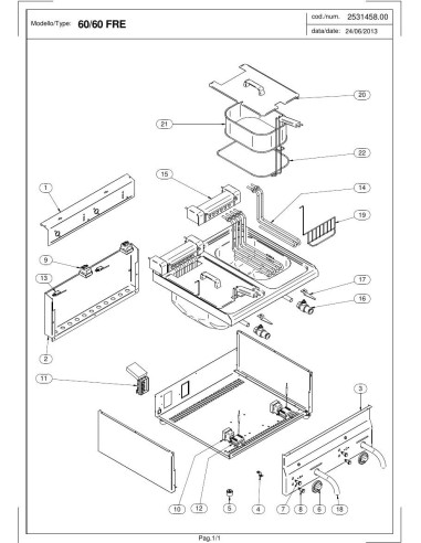 Pièces détachées MODULAR 60-60-FRE Annee 2013 