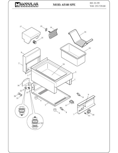 Pièces détachées MODULAR 65-40-SPE Annee 1999 