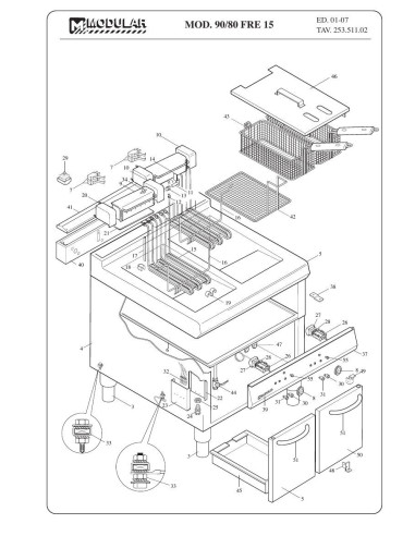 Pièces détachées MODULAR 90-80-FRE15 Annee 2007 