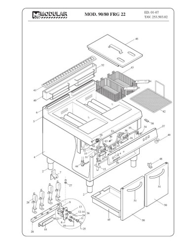 Pièces détachées MODULAR 90-80-FRG-22 Annee 2007 