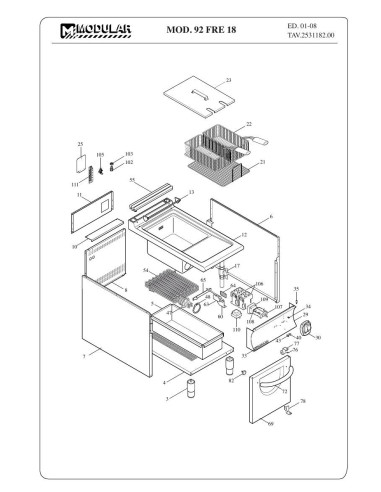 Pièces détachées MODULAR 92-FRE18 Annee 2008 