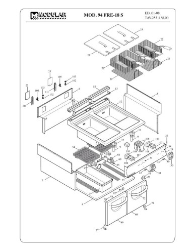 Pièces détachées MODULAR 94-FRE18S Annee 2008 