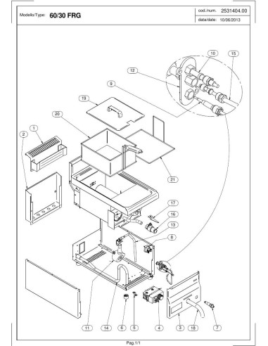 Pièces détachées MODULAR 60-30-FRG Annee 2013 