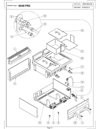 Pièces détachées MODULAR 60-60-FRG Annee 2013 