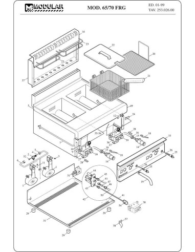 Pièces détachées MODULAR 65-70-FRG Annee 1999 