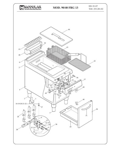 Pièces détachées MODULAR 90-40-FRG-13 Annee 2007 