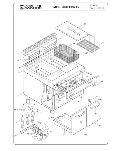 Pièces détachées MODULAR 90-80-FRG-13 Annee 2007 