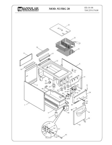 Pièces détachées MODULAR 92-FRG-20 Annee 2008 