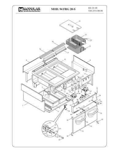 Pièces détachées MODULAR 94-FRG-20-S Annee 2008 