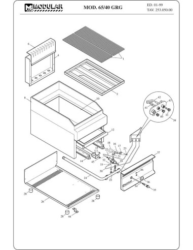 Pièces détachées MODULAR 65-40GRG Annee 1999 