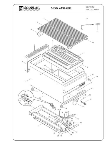 Pièces détachées MODULAR 65-40GRL Annee 2002 