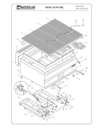 Pièces détachées MODULAR 65-70GRL Annee 2002 