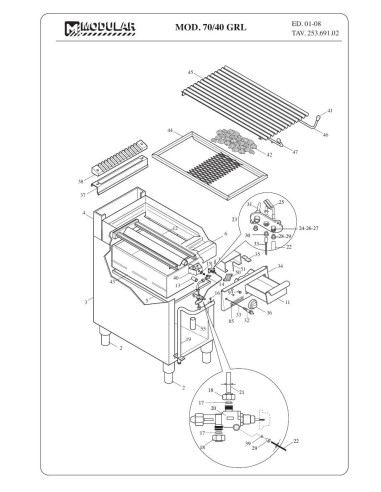 Pièces détachées MODULAR 70-40GRL Annee 2008 