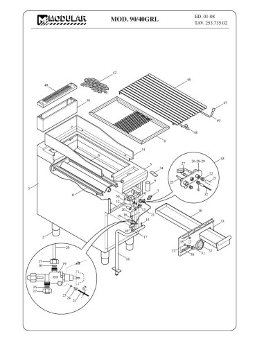 Pièces détachées MODULAR 90-40-GRL Annee 2008 