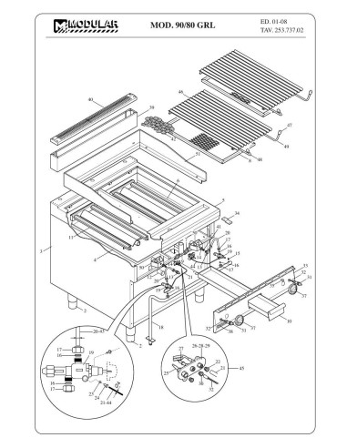 Pièces détachées MODULAR 90-80-GRL Annee 2008 