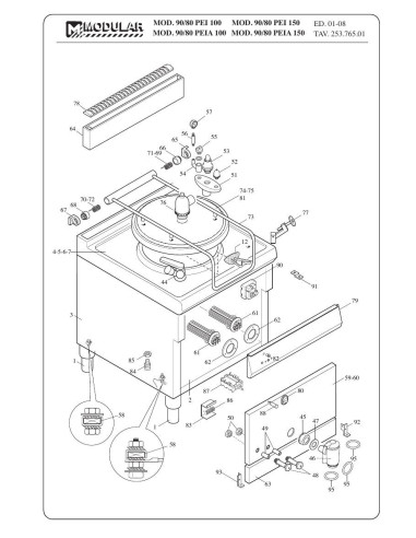 Pièces détachées MODULAR 90-80-PEI-100 Annee 2008 