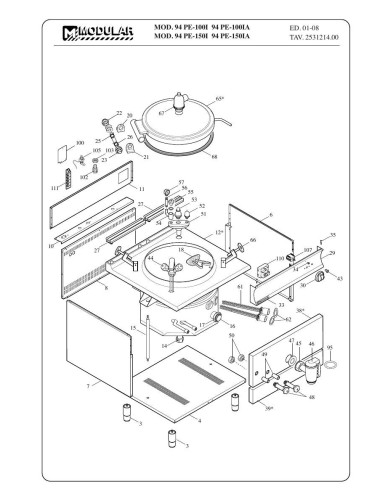 Pièces détachées MODULAR 94-PE-100-I Annee 2008 