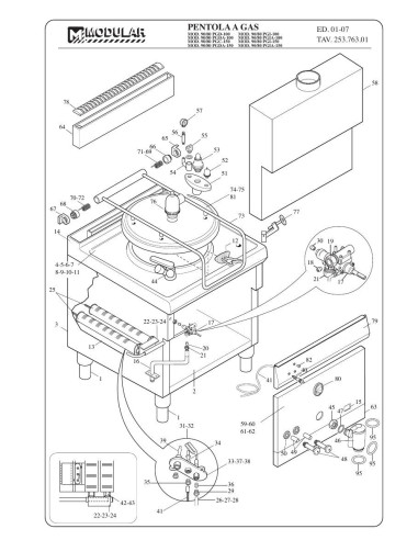 Pièces détachées MODULAR 90-80-PGC-150 Annee 2007 