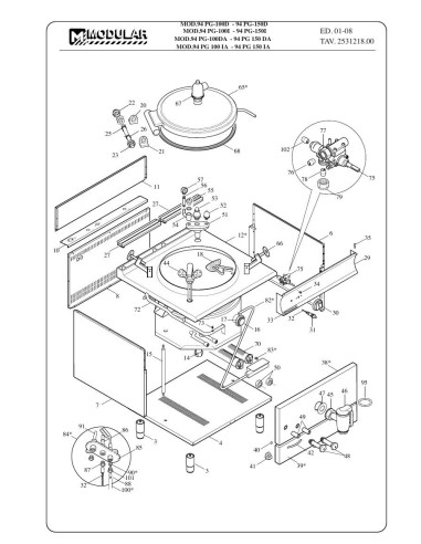 Pièces détachées MODULAR 94-PG-100-D Annee 2008 