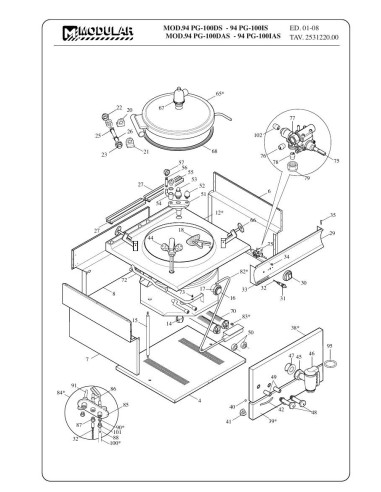 Pièces détachées MODULAR 94-PG-100-DAS Annee 2008 