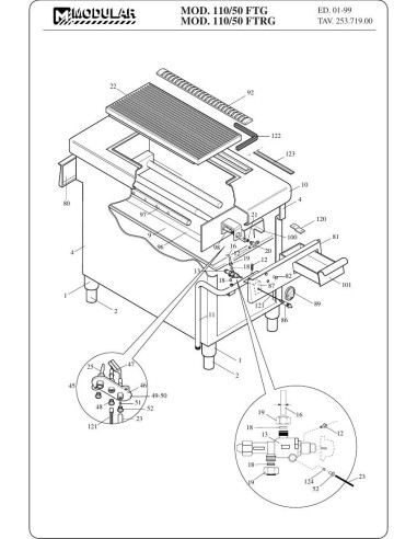 Pièces détachées MODULAR 110-50-FTG Annee 1999 