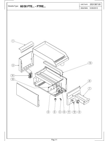 Pièces détachées MODULAR 60-30-FTE Annee 2013 