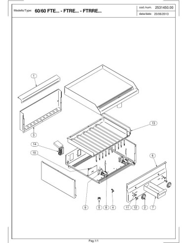 Pièces détachées MODULAR 60-60-FTE Annee 2013 