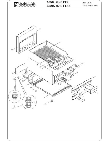 Pièces détachées MODULAR 65-40FTE Annee 1999 