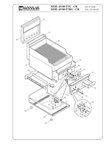 Pièces détachées MODULAR 65-40-FTG-CR Annee 2000 