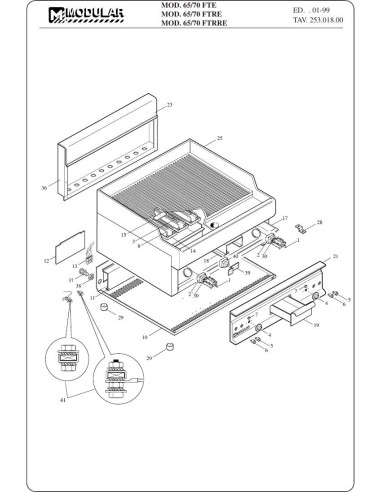 Pièces détachées MODULAR 65-70-FTE Annee 1999 