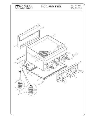 Pièces détachées MODULAR 65-70FTES Annee 2000 