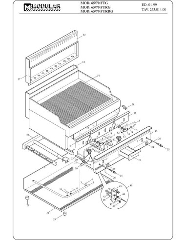 Pièces détachées MODULAR 65-70-FTG Annee 1999 