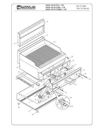 Pièces détachées MODULAR 65-70-FTG-CR Annee 2000 