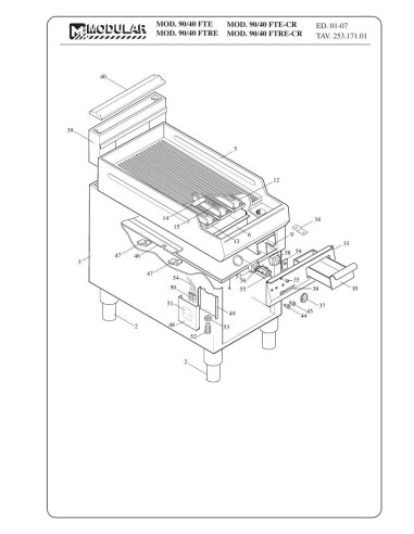 Pièces détachées MODULAR 90-40-FTE Annee 2007 