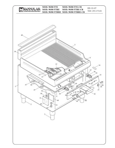 Pièces détachées MODULAR 90-80-FTE Annee 2007 