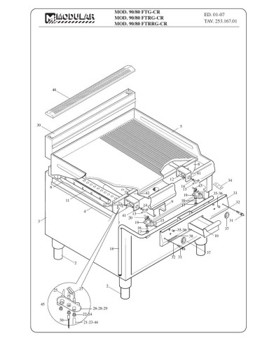 Pièces détachées MODULAR 90-80-FTG-CR Annee 2007 