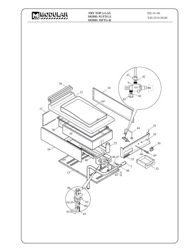 Pièces détachées MODULAR 92-FTG-L Annee 2008 