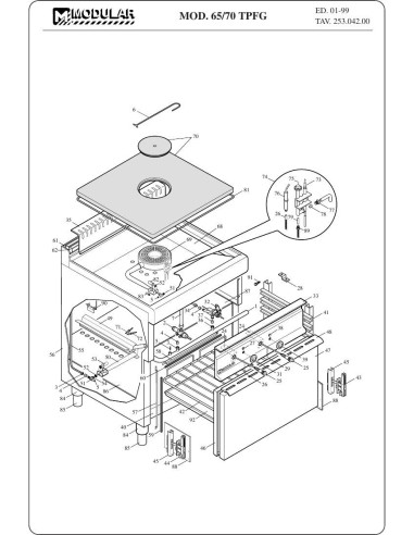 Pièces détachées MODULAR 65-70TPFG Annee 1999 