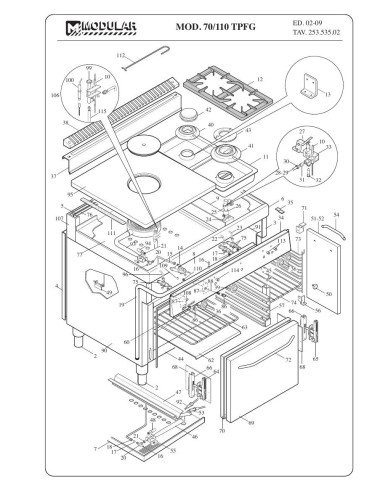 Pièces détachées MODULAR 70-110TPFG Annee 2009 