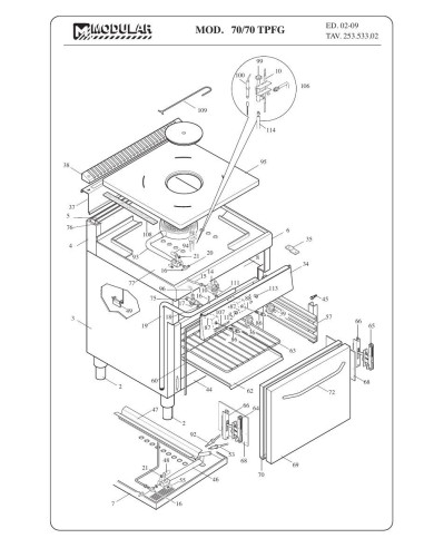 Pièces détachées MODULAR 70-70TPFG Annee 2009 